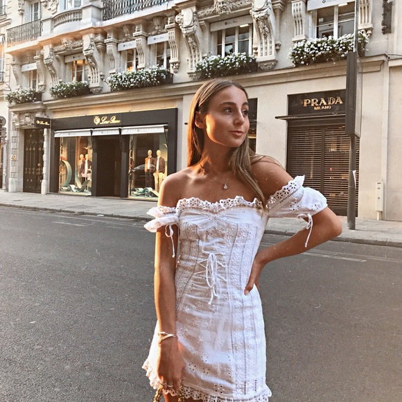 Lemons Anabelle Eyelet Lace Up Dress 
